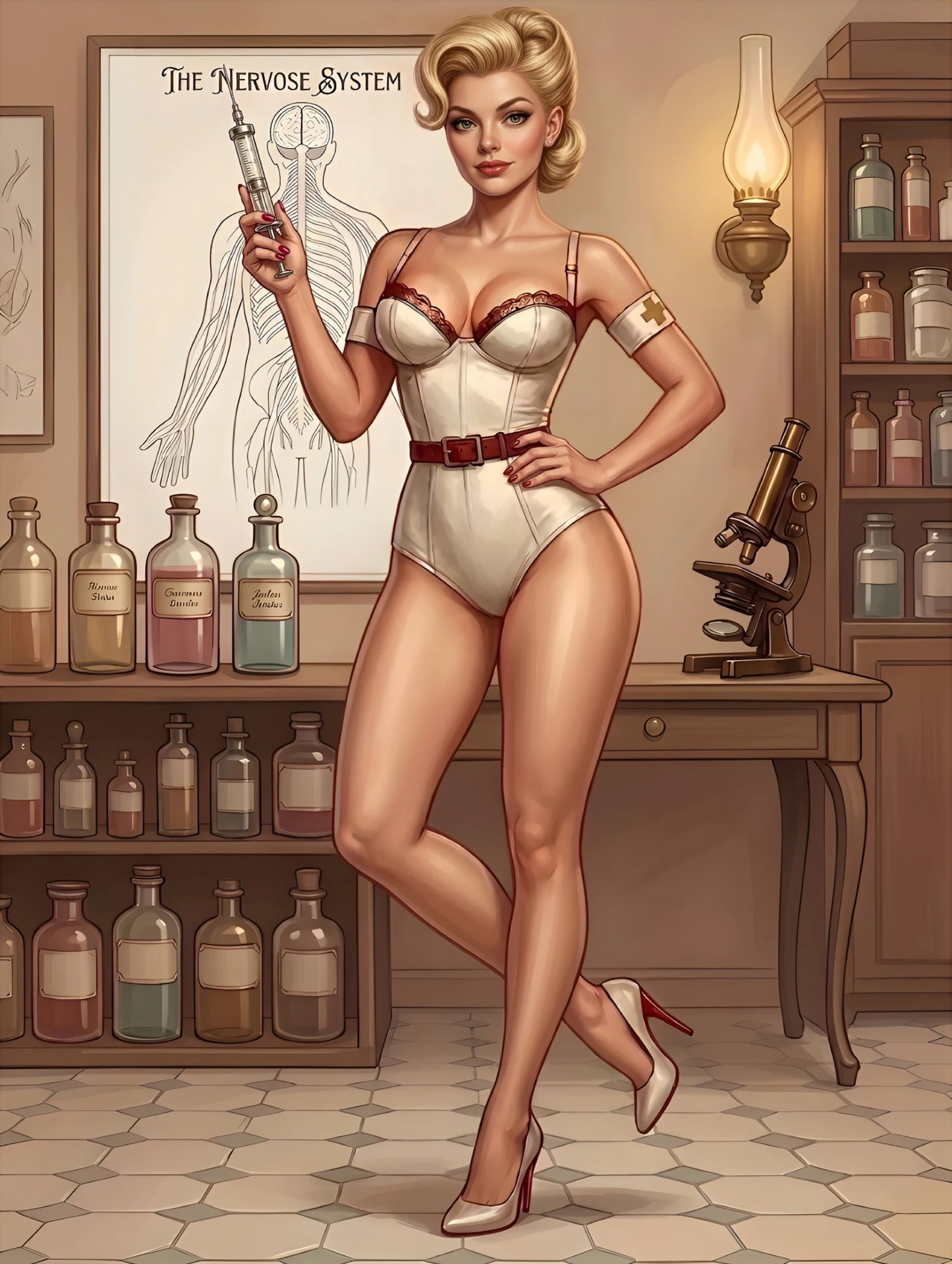 Nurse Pinup Portrait – Pinup Art Studio