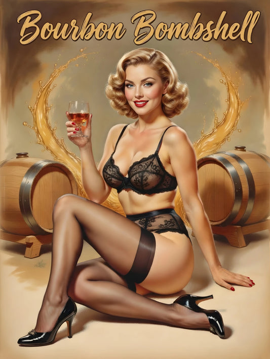 Vintage Bombshell Portrait – Pinup Art Studio