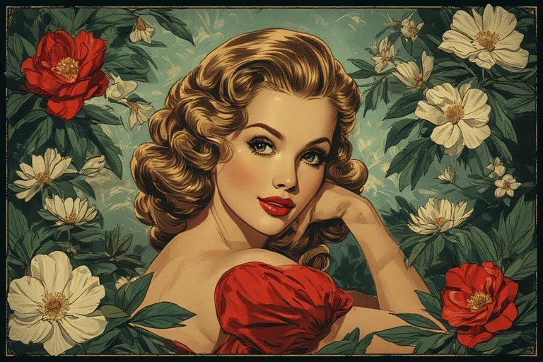 1950 Pin up Girl: Capturing the Dawn of Mid-Century Glamour