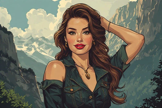 50s Pinup Style: Merging Rockabilly Culture with Digital Oil Painting