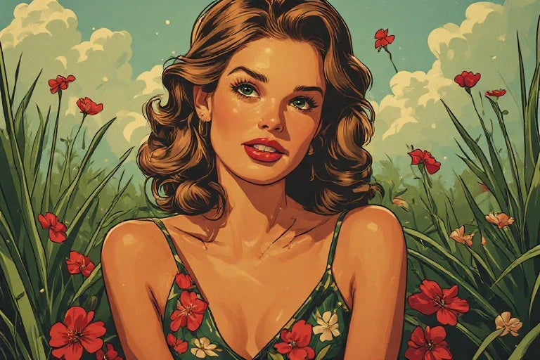 Be Mine Poster: Vintage Valentine Pin Up Art Gift