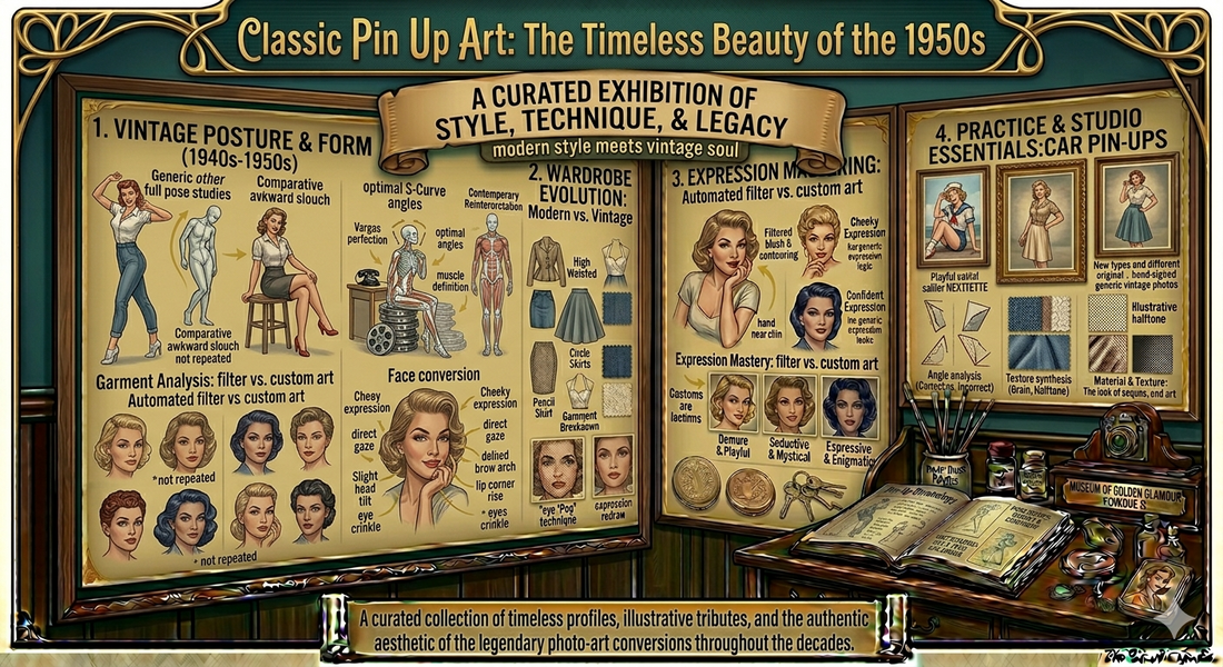 Classic Pin Up Art: The Timeless Beauty of the 1950s