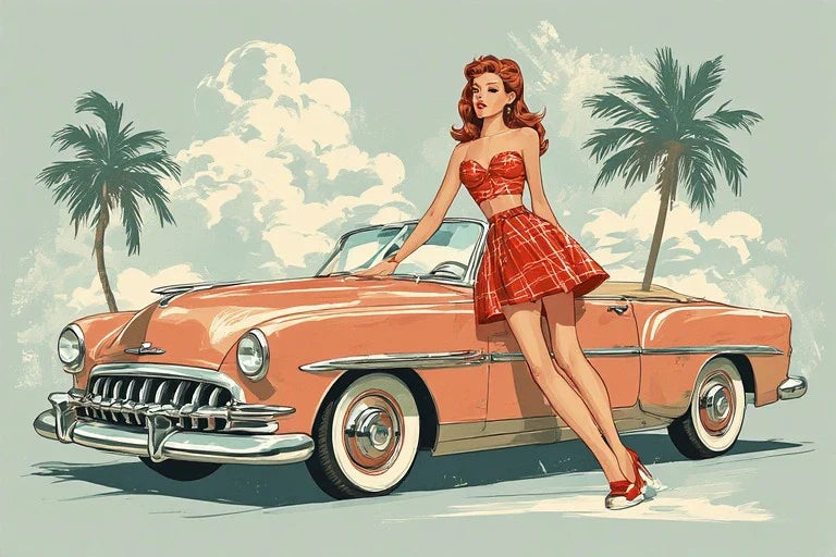 Classic Pinup Art: Timeless Hand-Painted Masterpieces