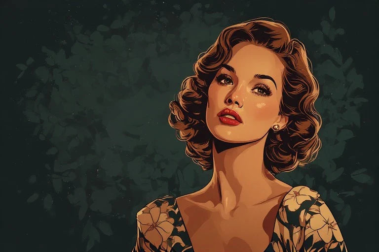 Custom Glam Pinup Portrait: Luxury Vintage Art