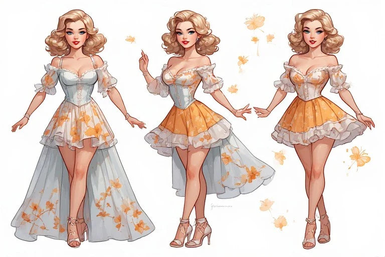 Custom Pinup Doll Portrait: Flawless Vintage Style