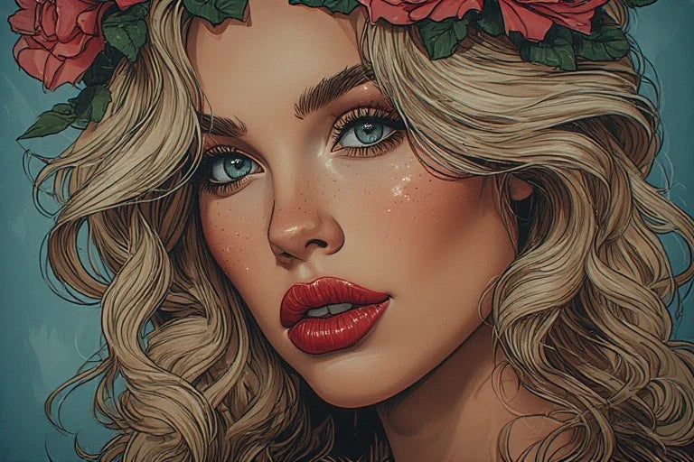 Custom Pinup Girl Portrait: Celebrate Your Inner Icon