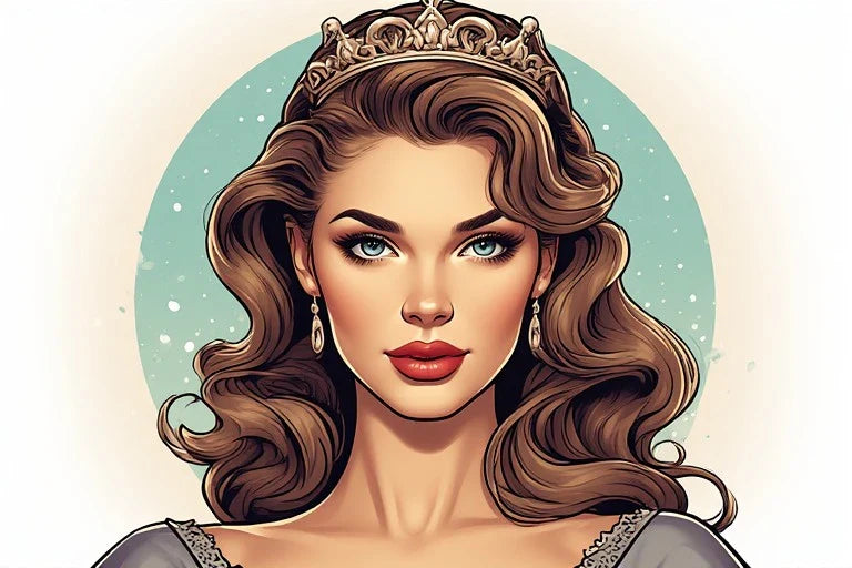 Custom Pinup Queen Portrait: Reign with Vintage Style