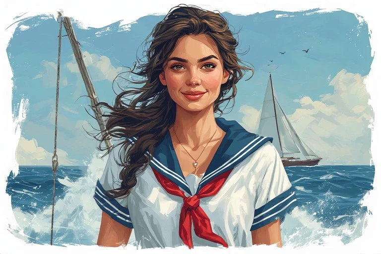 Custom Sailor Pinup Portrait: Set Sail with Style