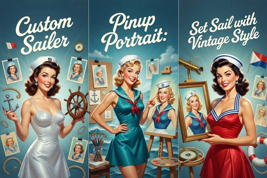 Custom Sailor Pinup Portrait: Set Sail with Vintage Style