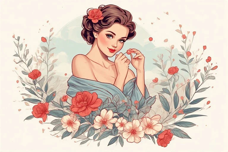Digital Glamour: Custom Vintage Pin Up Wallpaper for Every Device