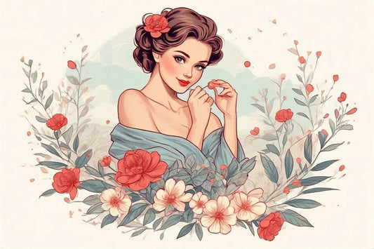Digital Glamour: Custom Vintage Pin Up Wallpaper for Every Device