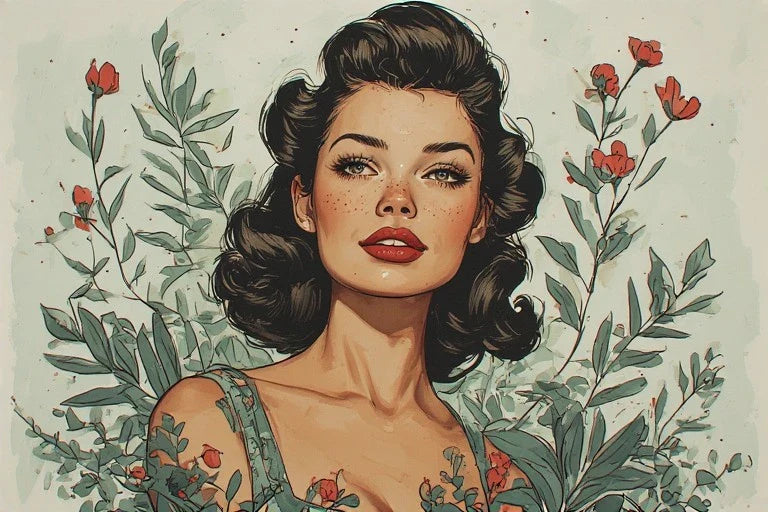 Personalized Tech: The Charm of Vintage Pinup Art Wallpaper