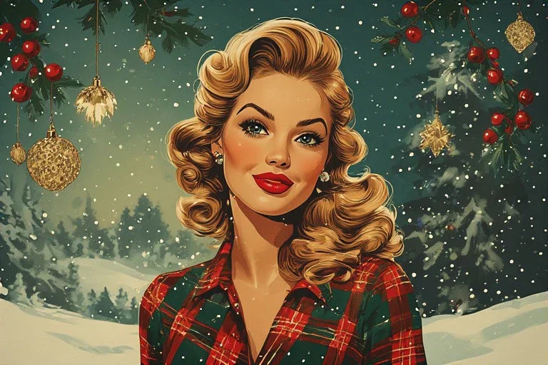 Pin Up Christmas Style and Retro Holiday Glamour