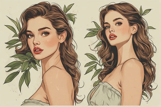 Retro Pinup Image Filter vs. Hand-Painted Portraits