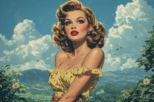 Retro Pinup Image Filter vs Real Vintage Art
