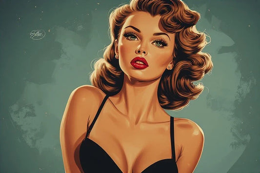 The Blueprint of Glamour: Authentic Pin Up Girl Drawings 1950 Style