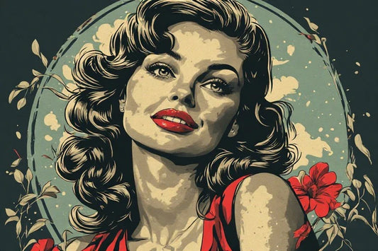 Vintage 1950s Pin Up Girl: Acetate Base Physics