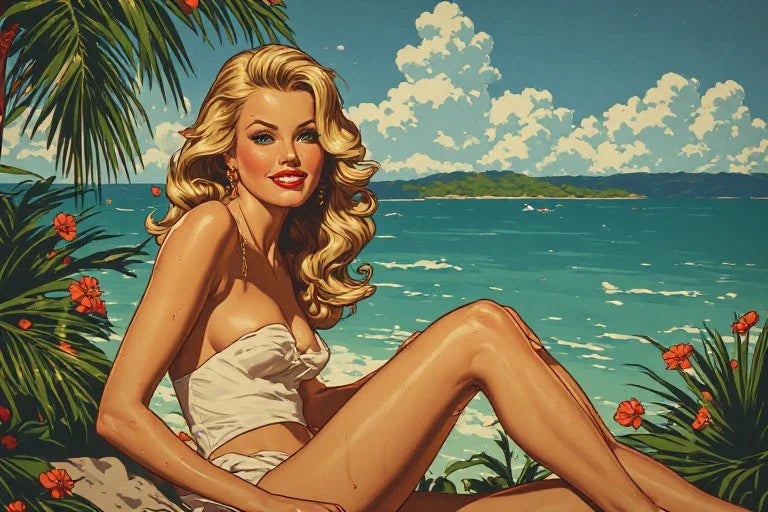 Vintage Christmas Pinup: Retro Holiday Art History
