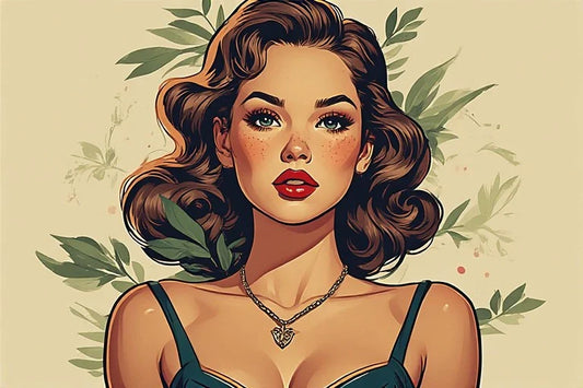 Vintage Look Pinup Canvas: Matte Finish Science
