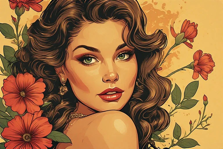 Vintage Pin up Art: Hand-Painted Heritage for Your Home