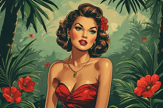 Vintage Pinup Art Posters: Newsstand Visual Psychology