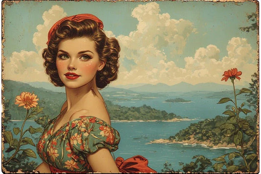 Vintage Pinup Portrait: Classic Hair Styling