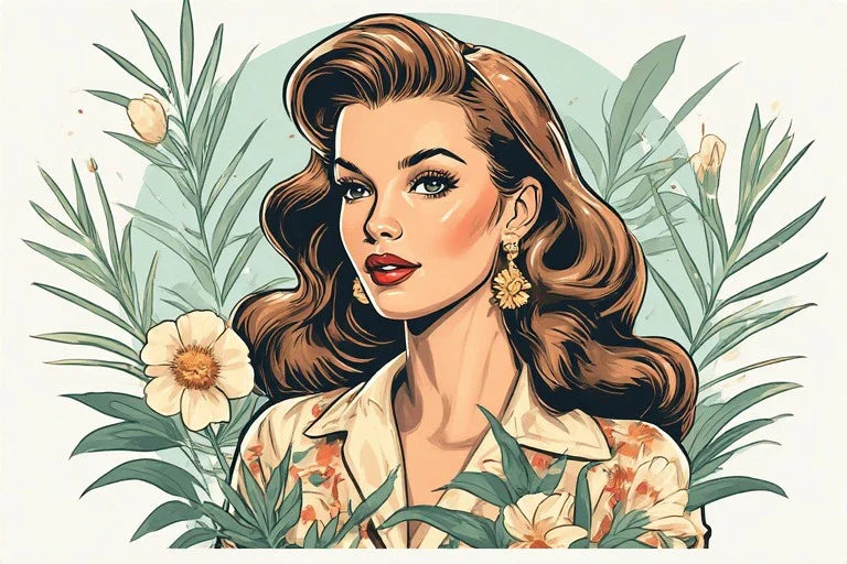 Vintage Style Pinup Canvas: Premium Wood Framing