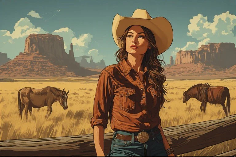 Western Glamour: The Untamed Charm of Cowgirl Pin Up Art