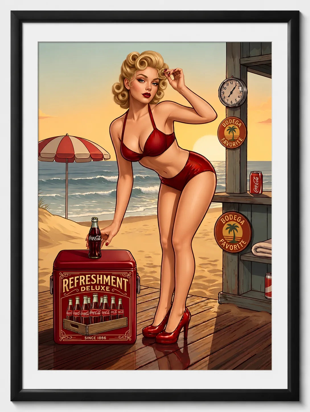 Custom Librarian Pinup Illustration: Your Vintage Dream
