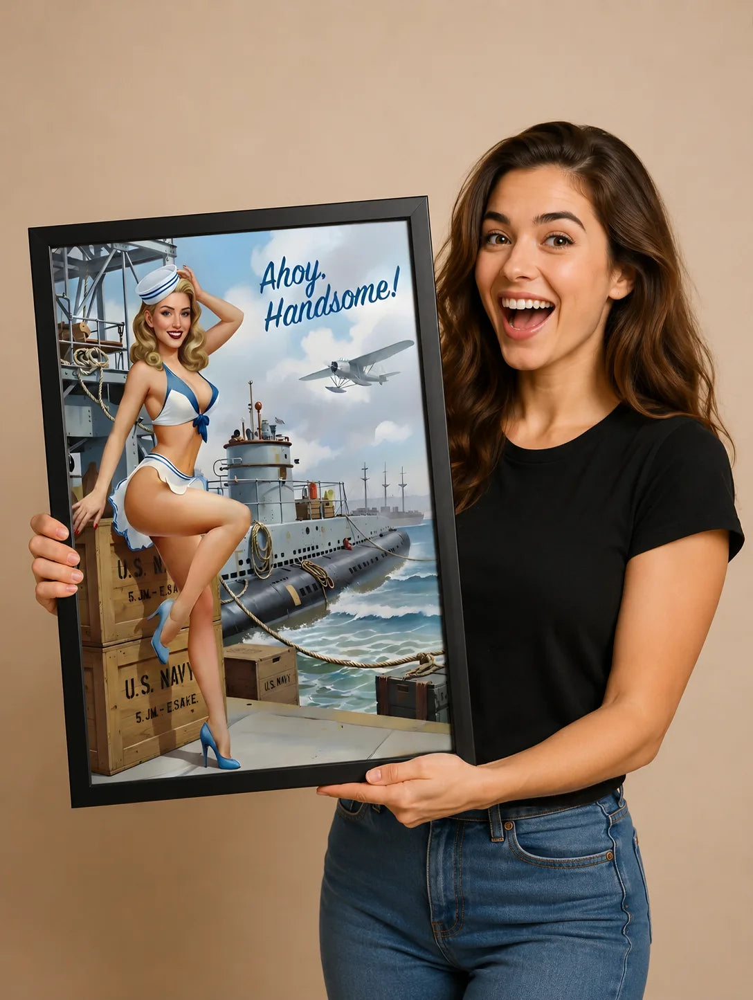 Garage Pinup Art: Custom Retro Portraits for Home