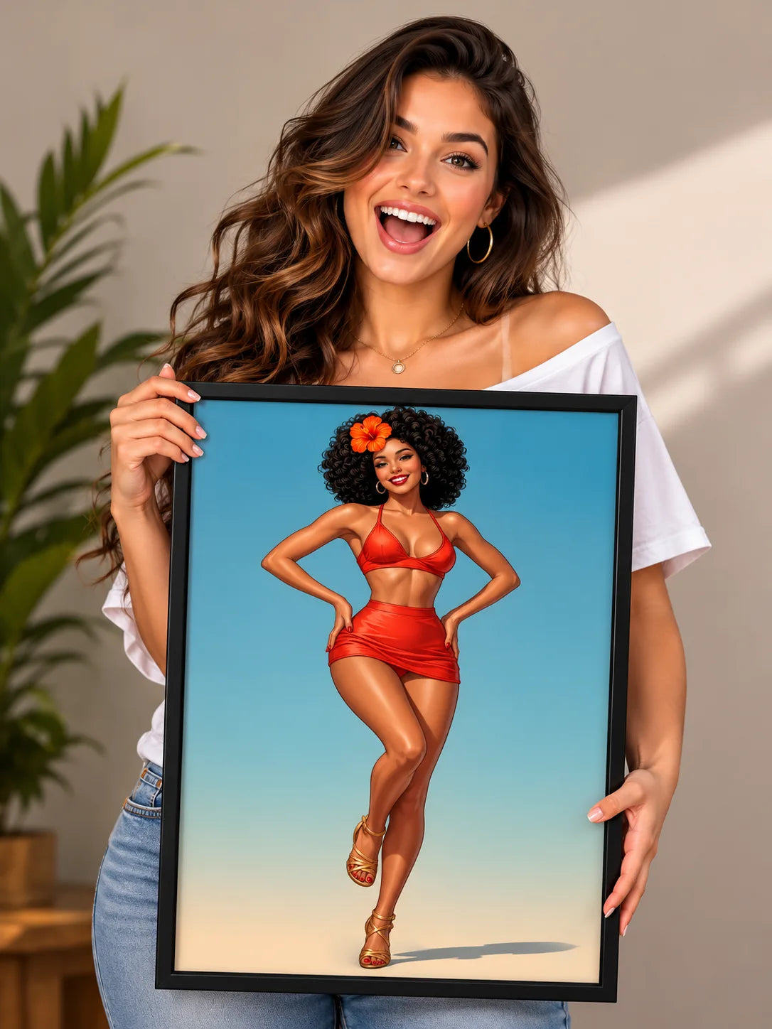 Space Cowgirl Pinup Wall Art: Your Retro Star Ride