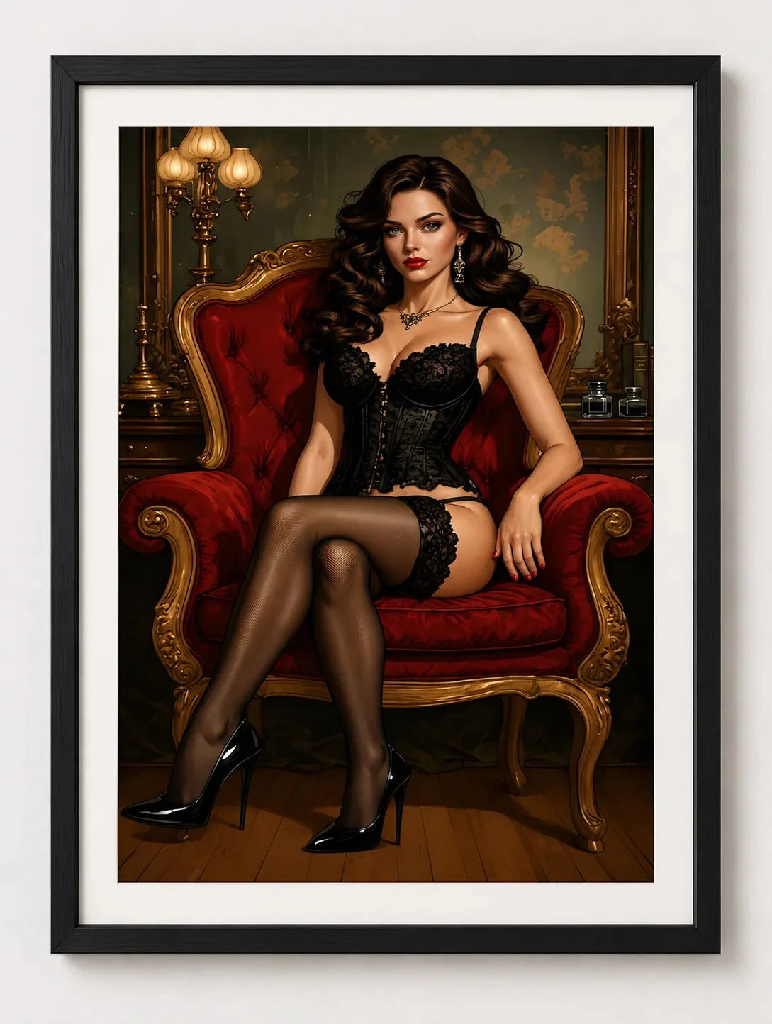 Vintage Pilot Glamour Portrait Commission – Custom Art