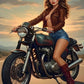 cherry glam pinup portrait custom retro artwork