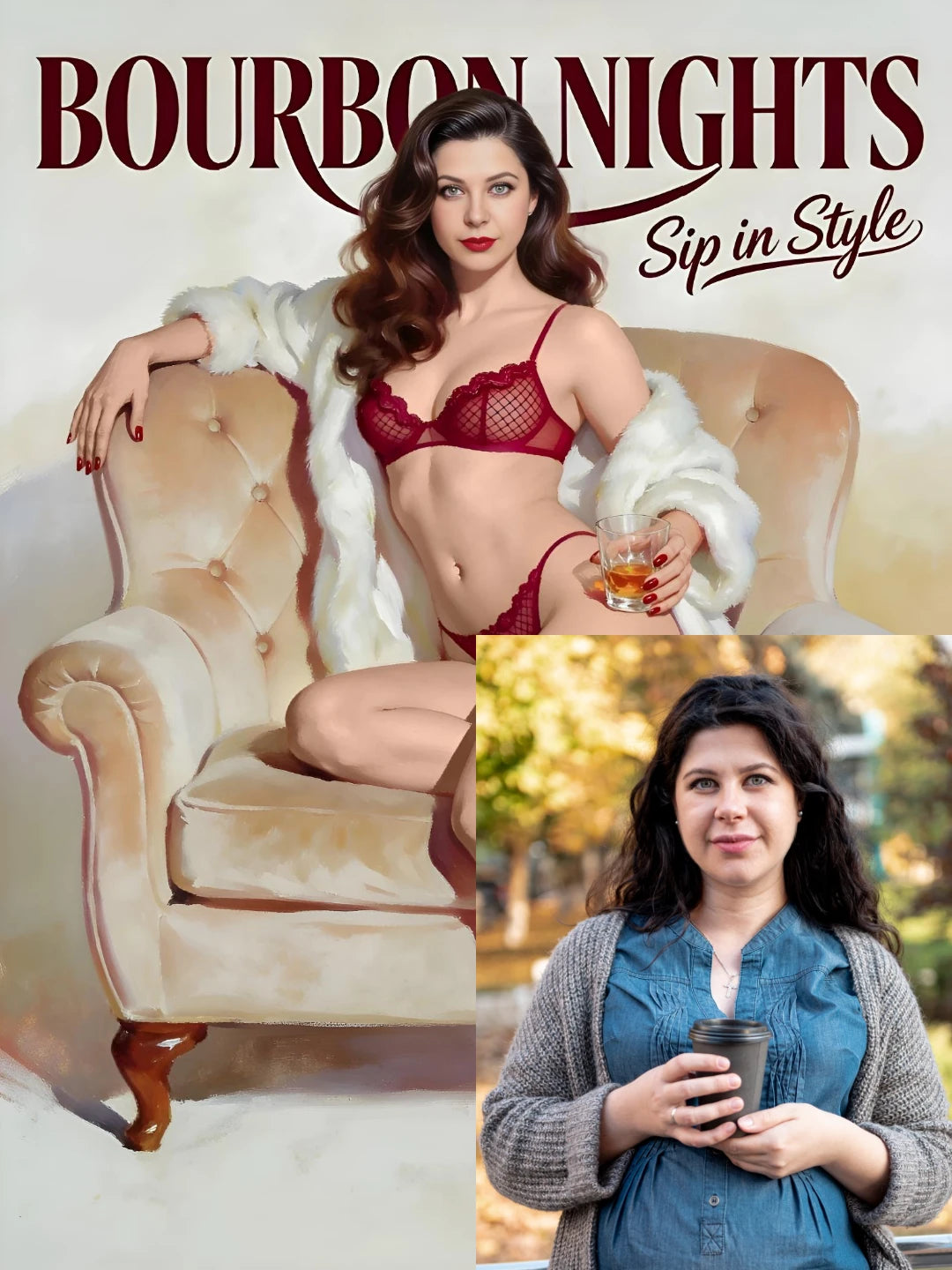 Pinup Babe Portrait Before After