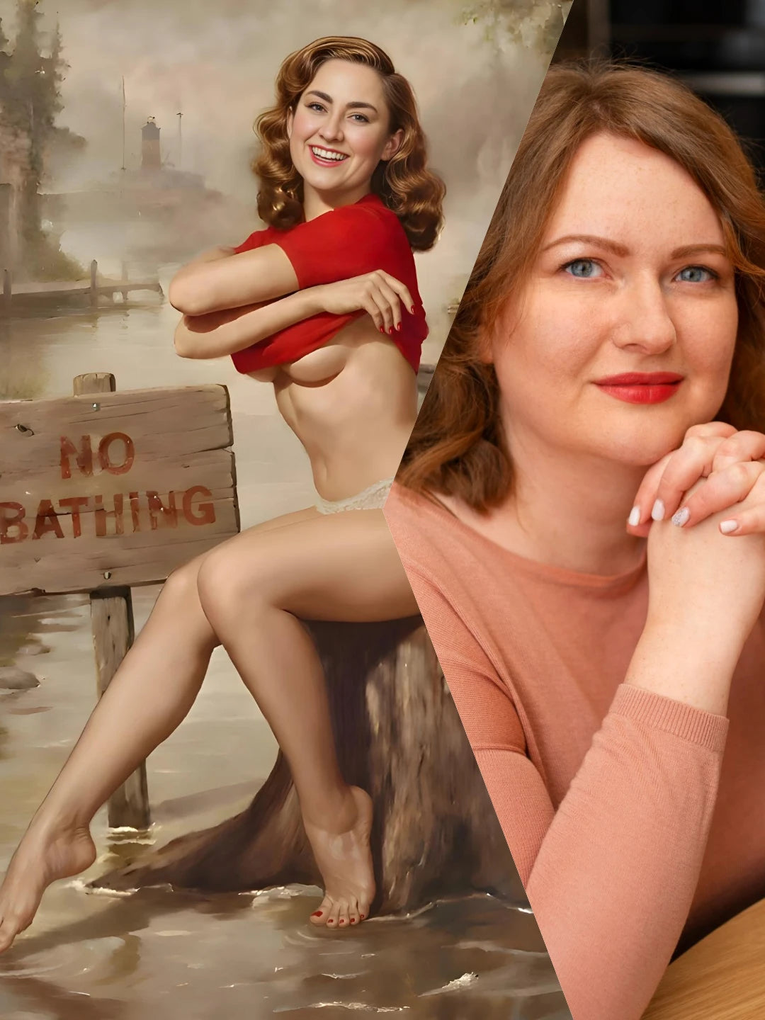 Pinup Charm Portrait Before After