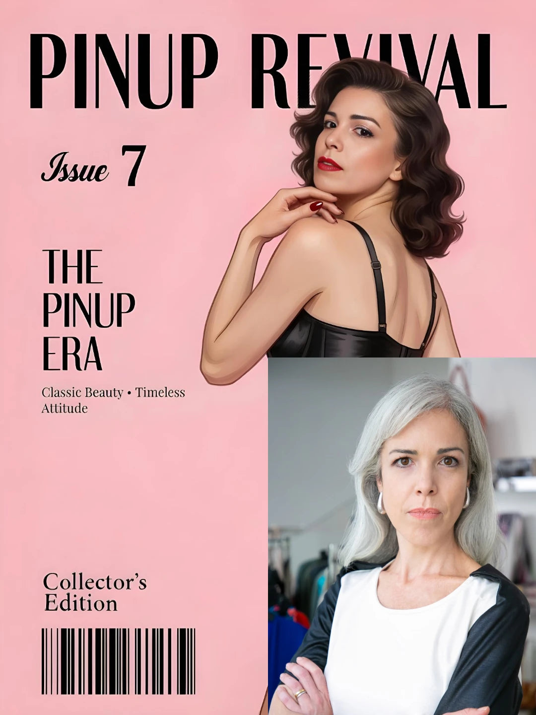 Pinup Glamour Portrait Before After