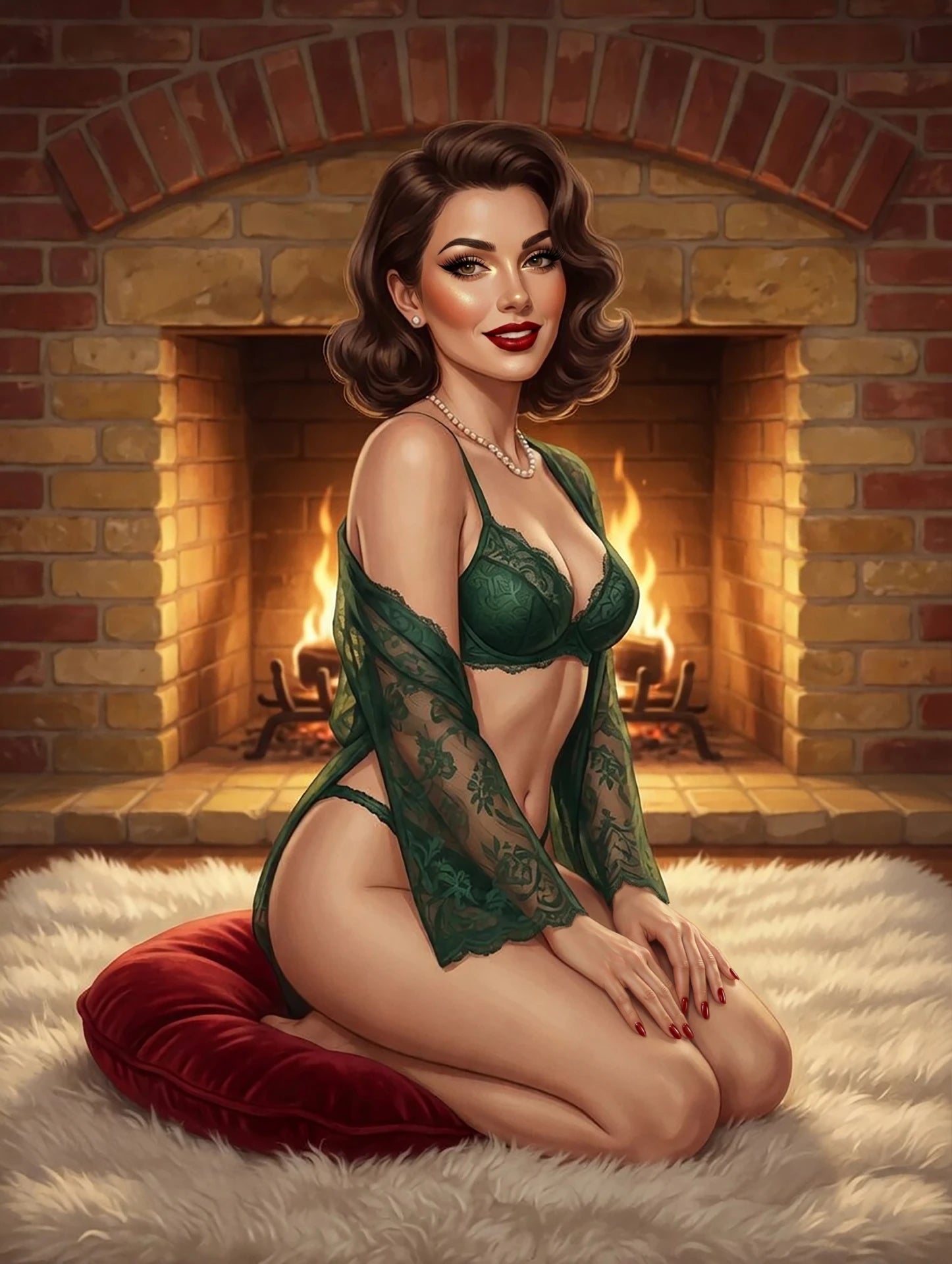 Retro Angel Portrait - Pinup Art Studio