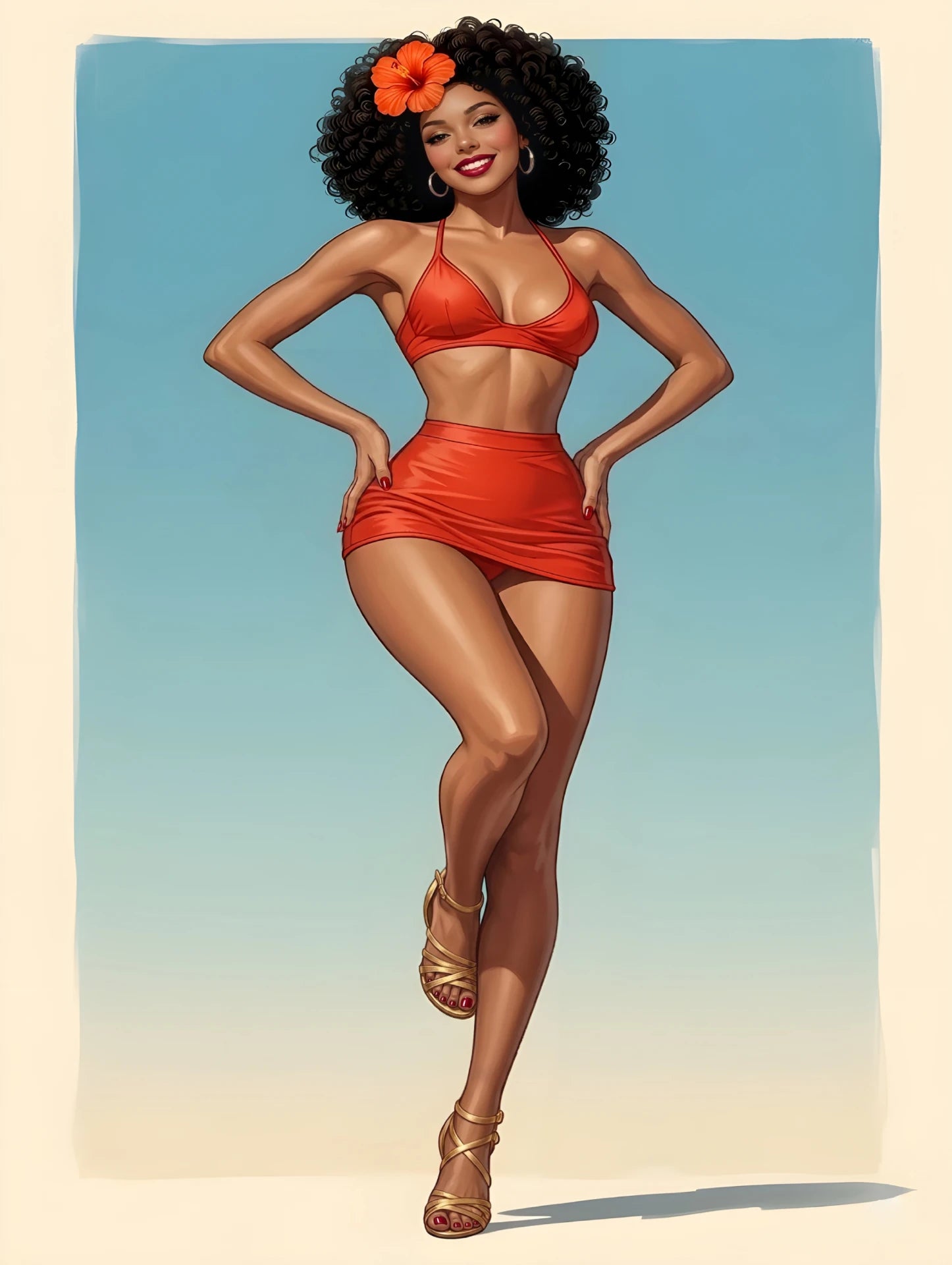 Rockabilly Pinup Portrait - Pinup Art Studio