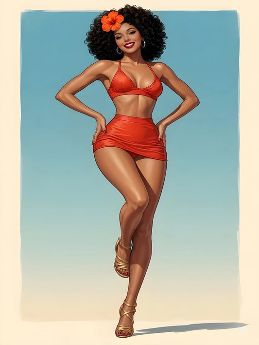 Rockabilly Pinup Portrait - Pinup Art Studio