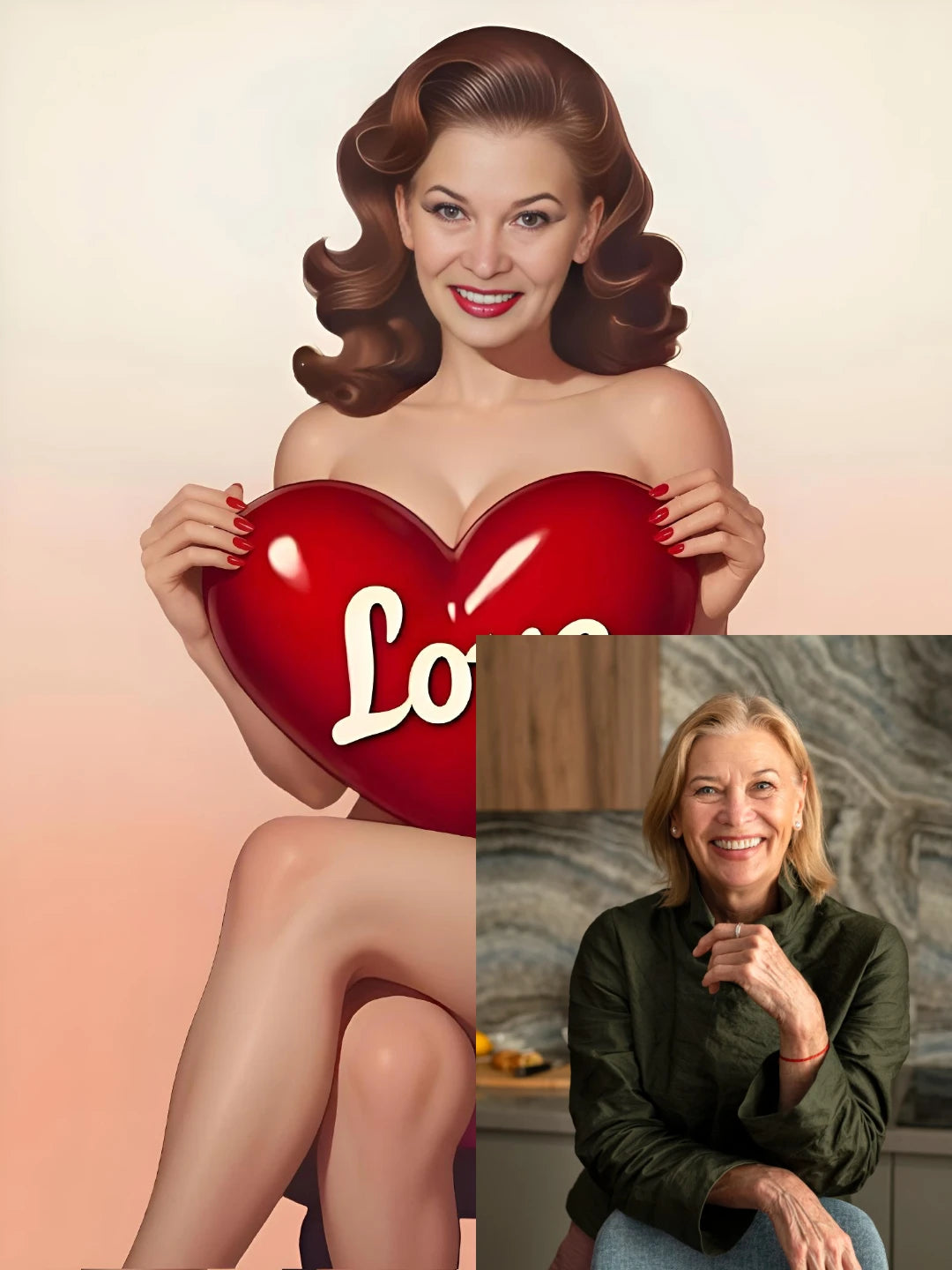 Sweetheart Pinup Portrait Before After