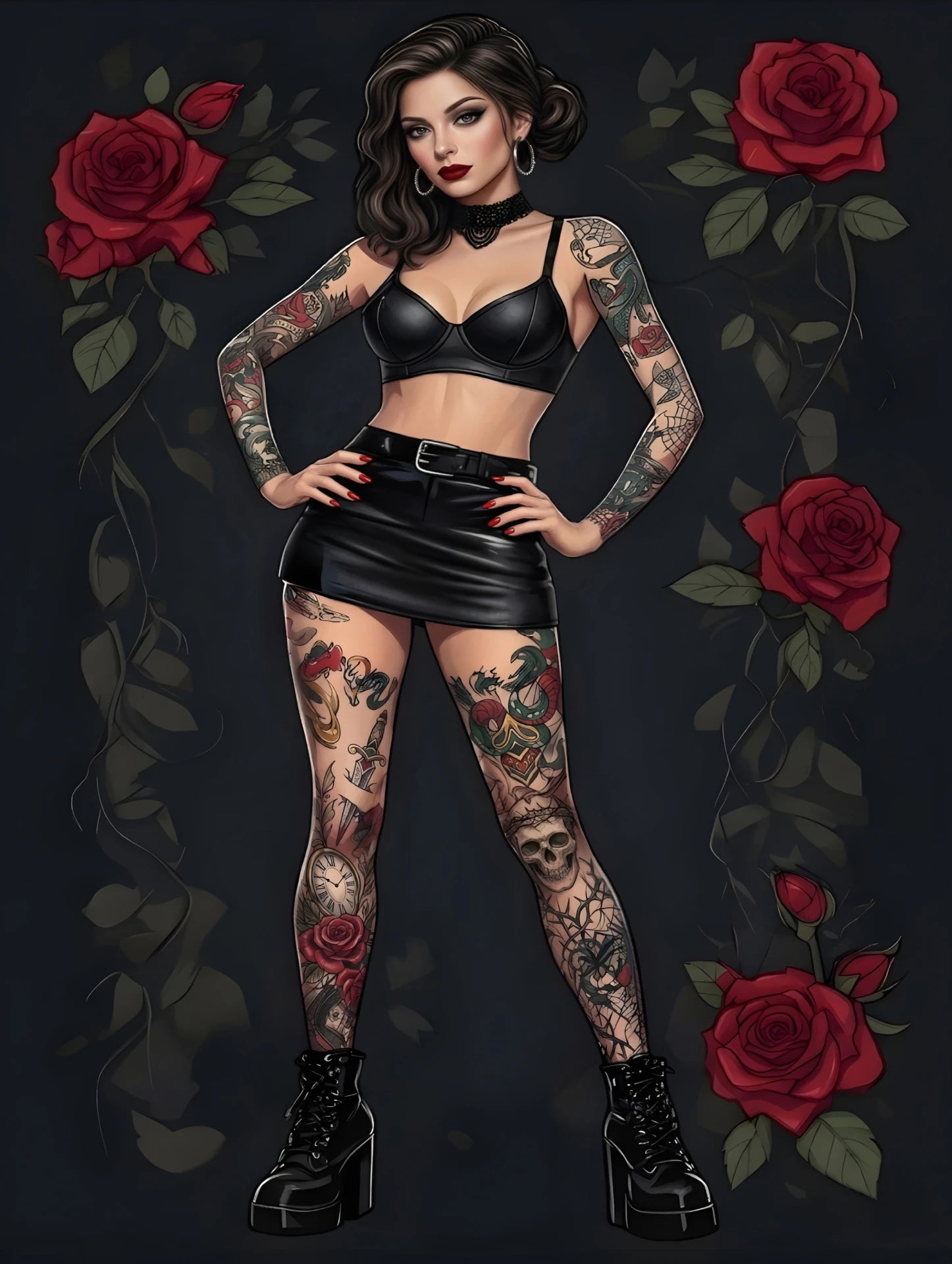 Tattoo Pinup Portrait - Pinup Art Studio
