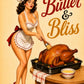 Custom Thanksgiving pinup portrait with vintage glamour and festive holiday styling