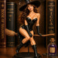 custom witch pinup portrait vintage halloween digital artwork