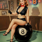 Glam pinup portrait custom digital artwork – Pinup Art Studio